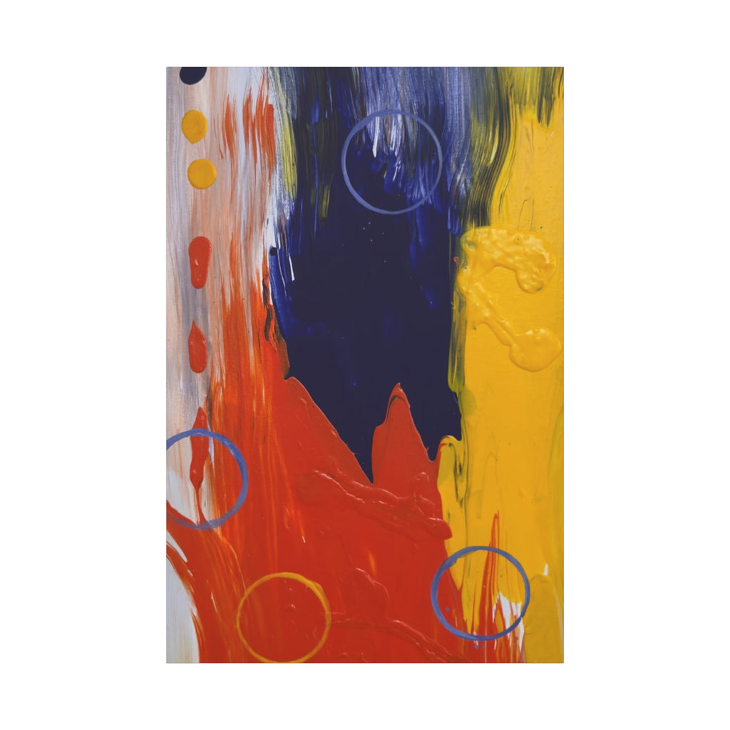 Primary Pulse Matte Canvas Print