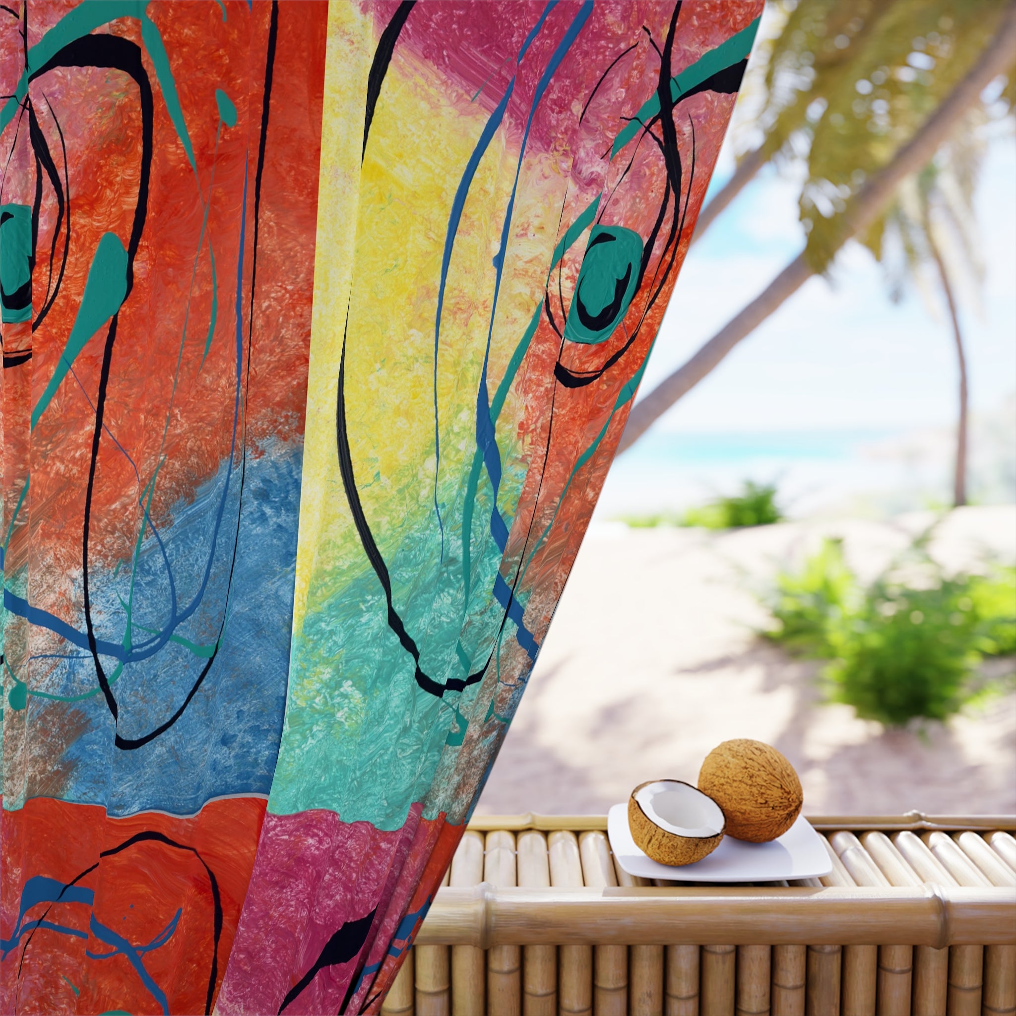 Orbit of Color Art Curtain Panel