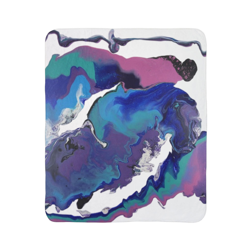 Midnight Ocean Multicolor Swirl Fleece Throw