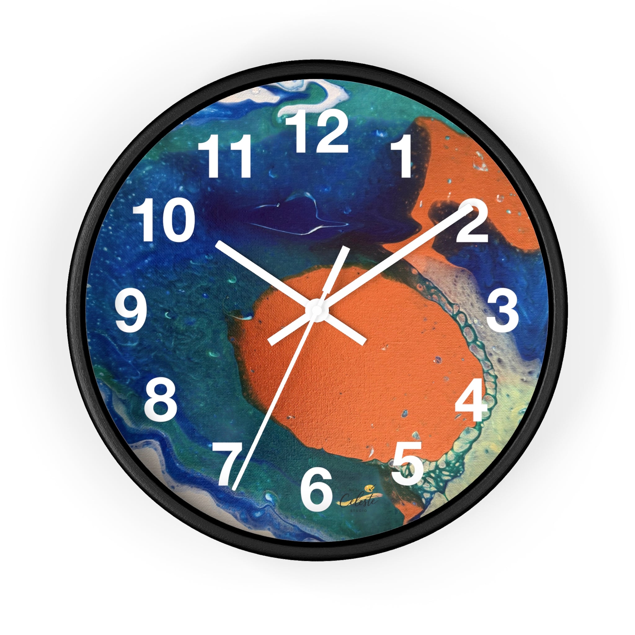 Coral Current Wall Clock Home Décor