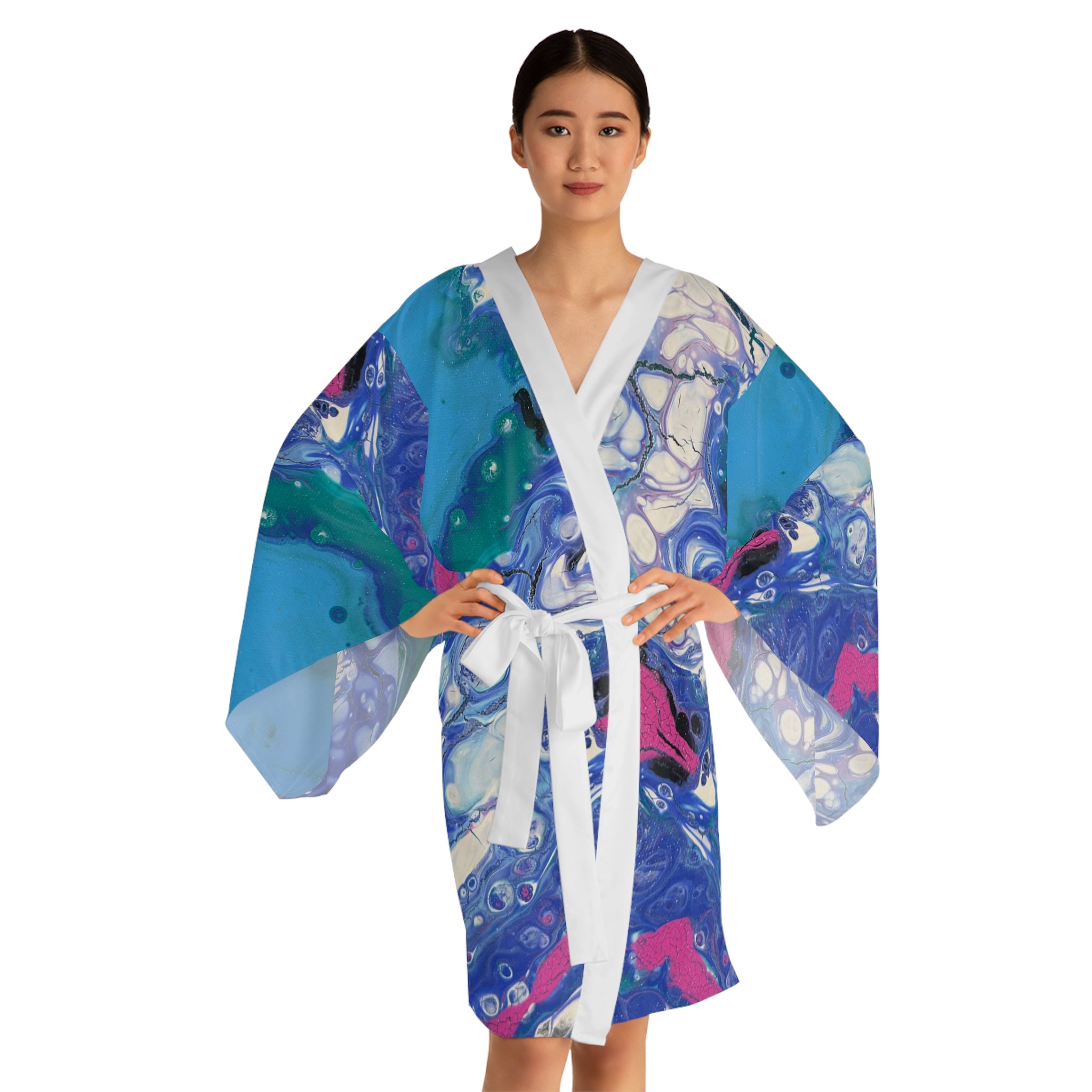 Electric Ocean Kimono Robe