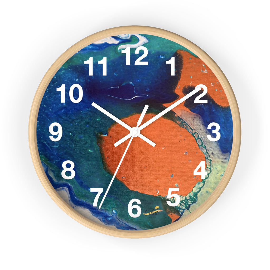 Coral Current Wall Clock Home Décor