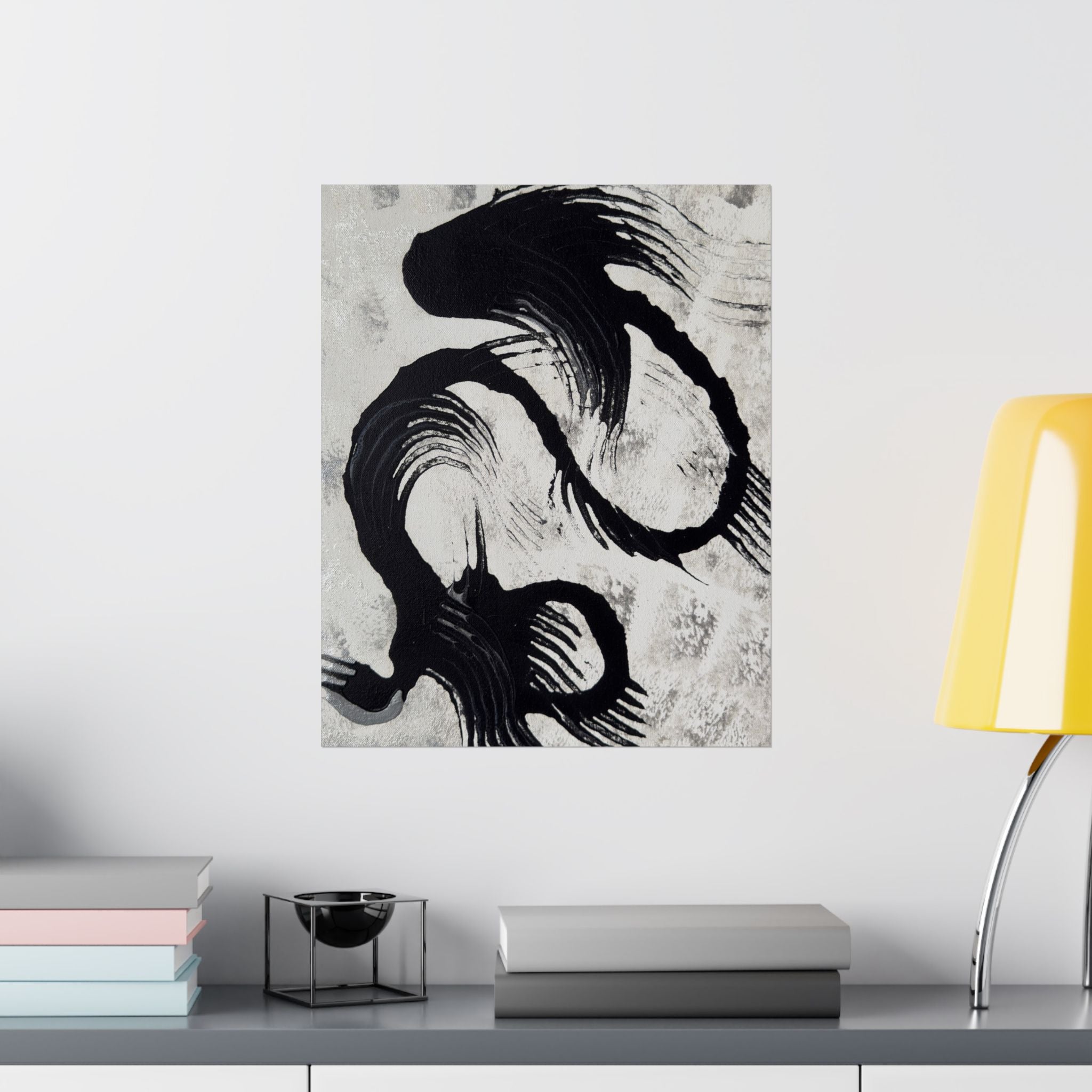 Echoes in Ink Satin Poster