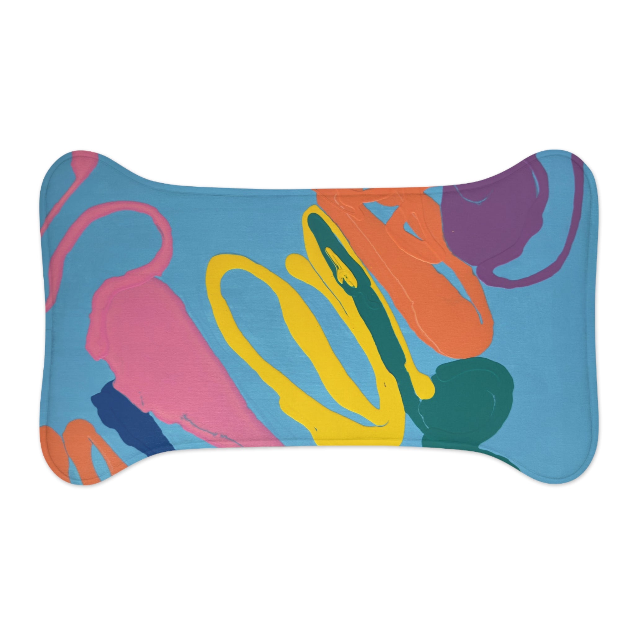 Playful Currents Pet Feeding Non Slip Placemat for Dogs & Cats