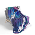 Midnight Ocean Multicolor Swirl Fleece Throw