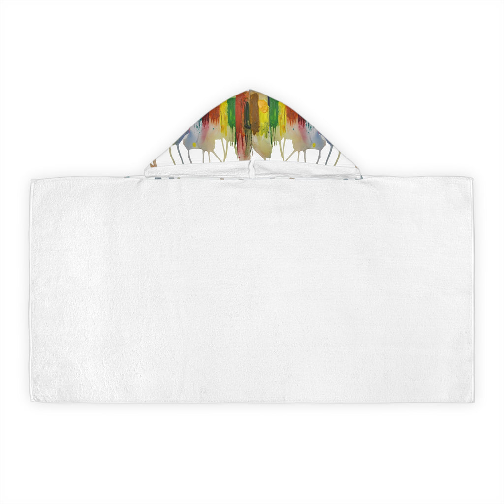 Crazy Brush Stroke Kids Hooded Towel
