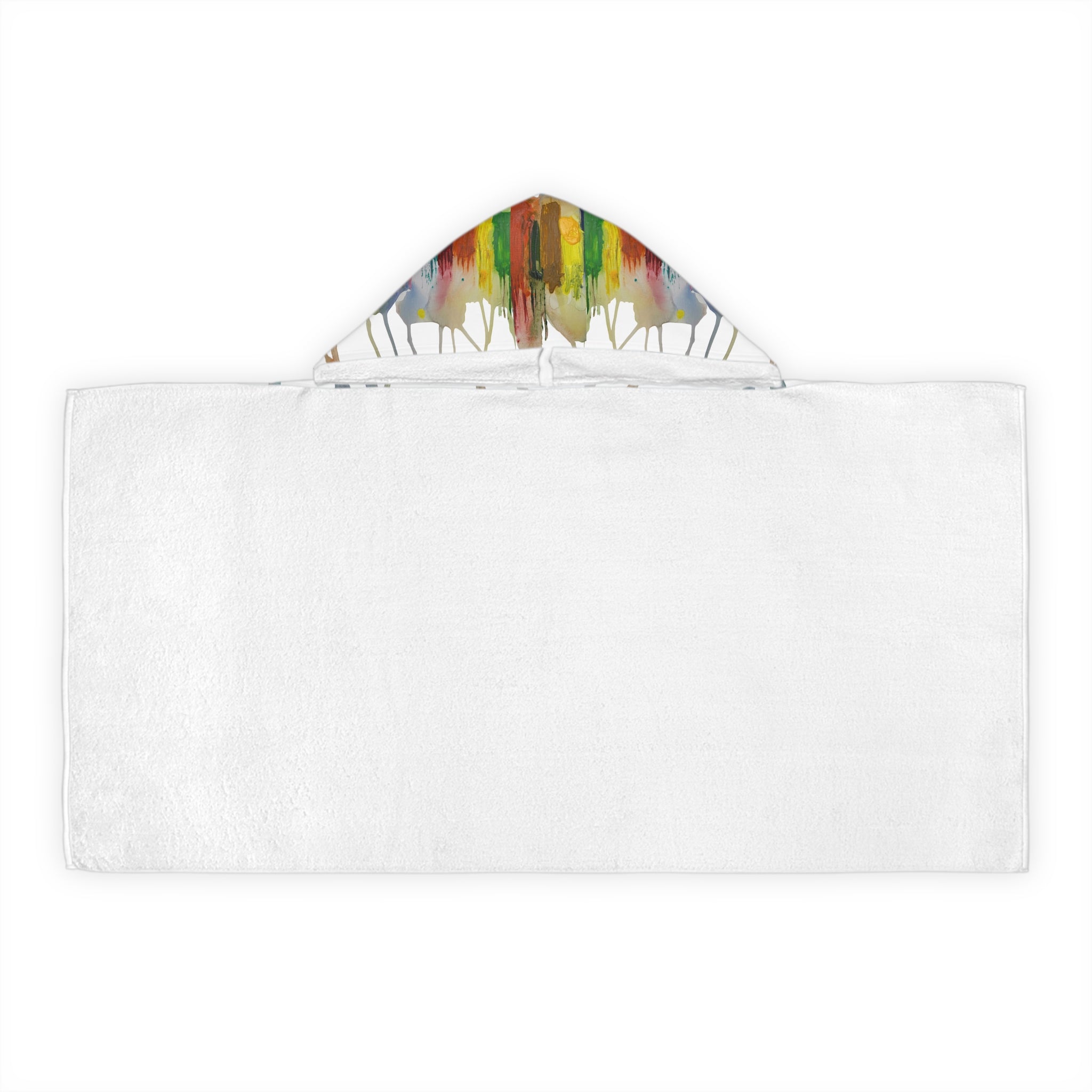 Crazy Brush Stroke Kids Hooded Towel