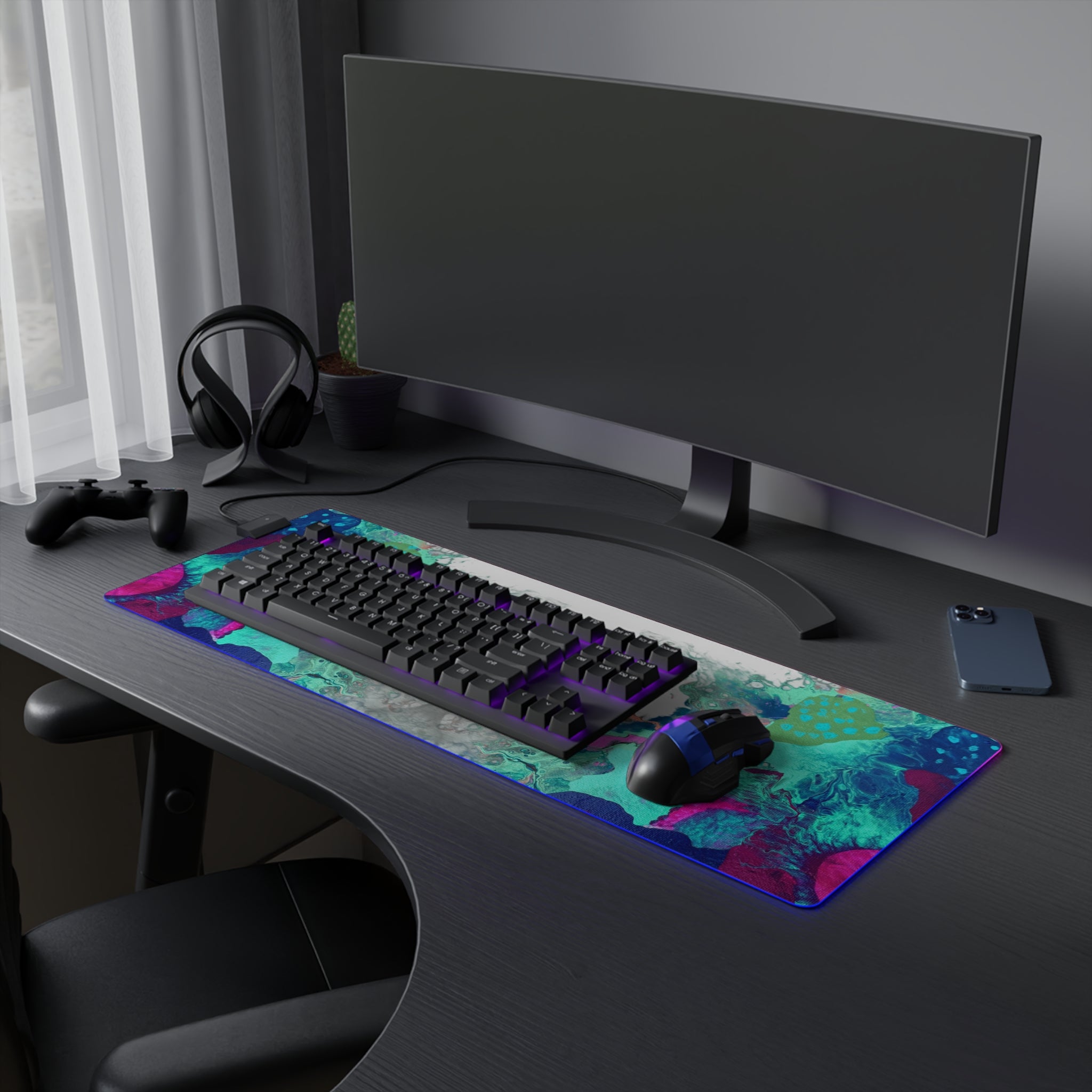 Serenity Ocean LED Gaming Mouse Pad