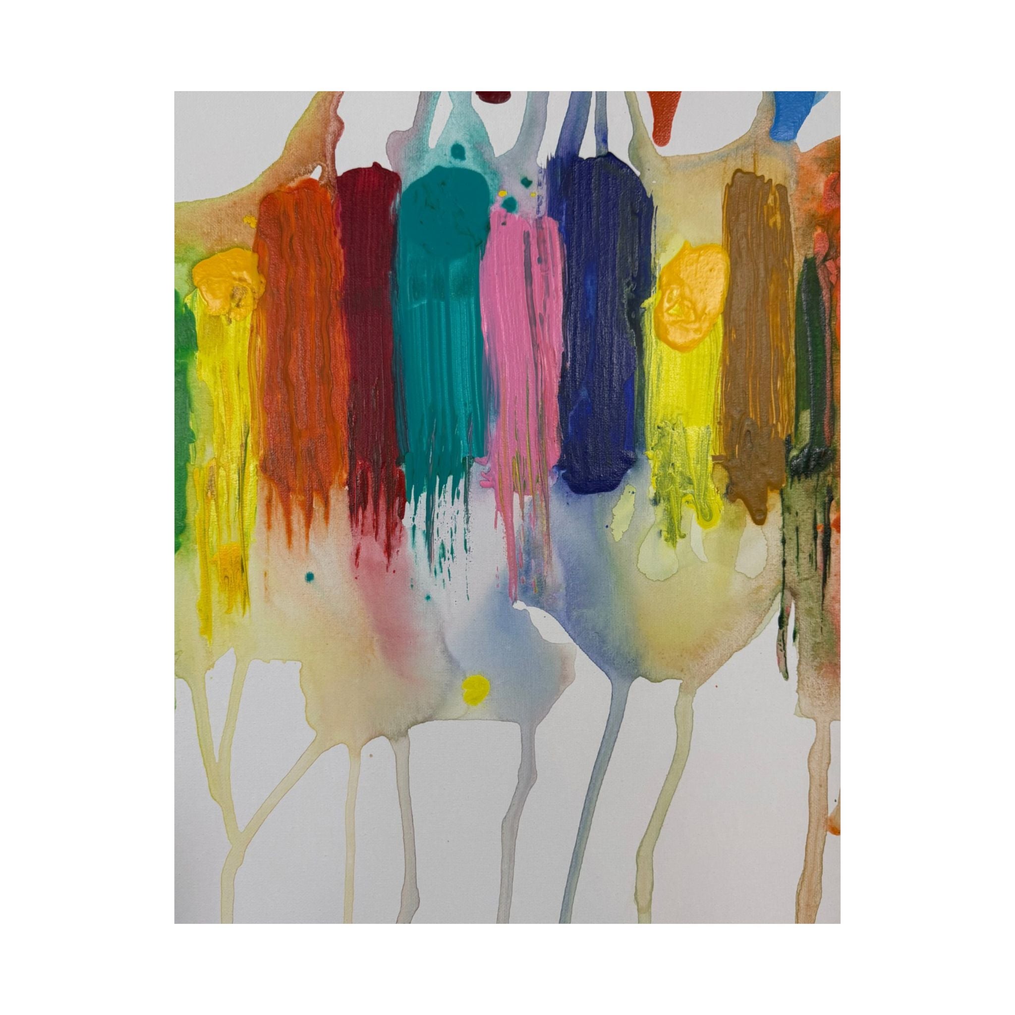 Crazy Crayons Satin Poster