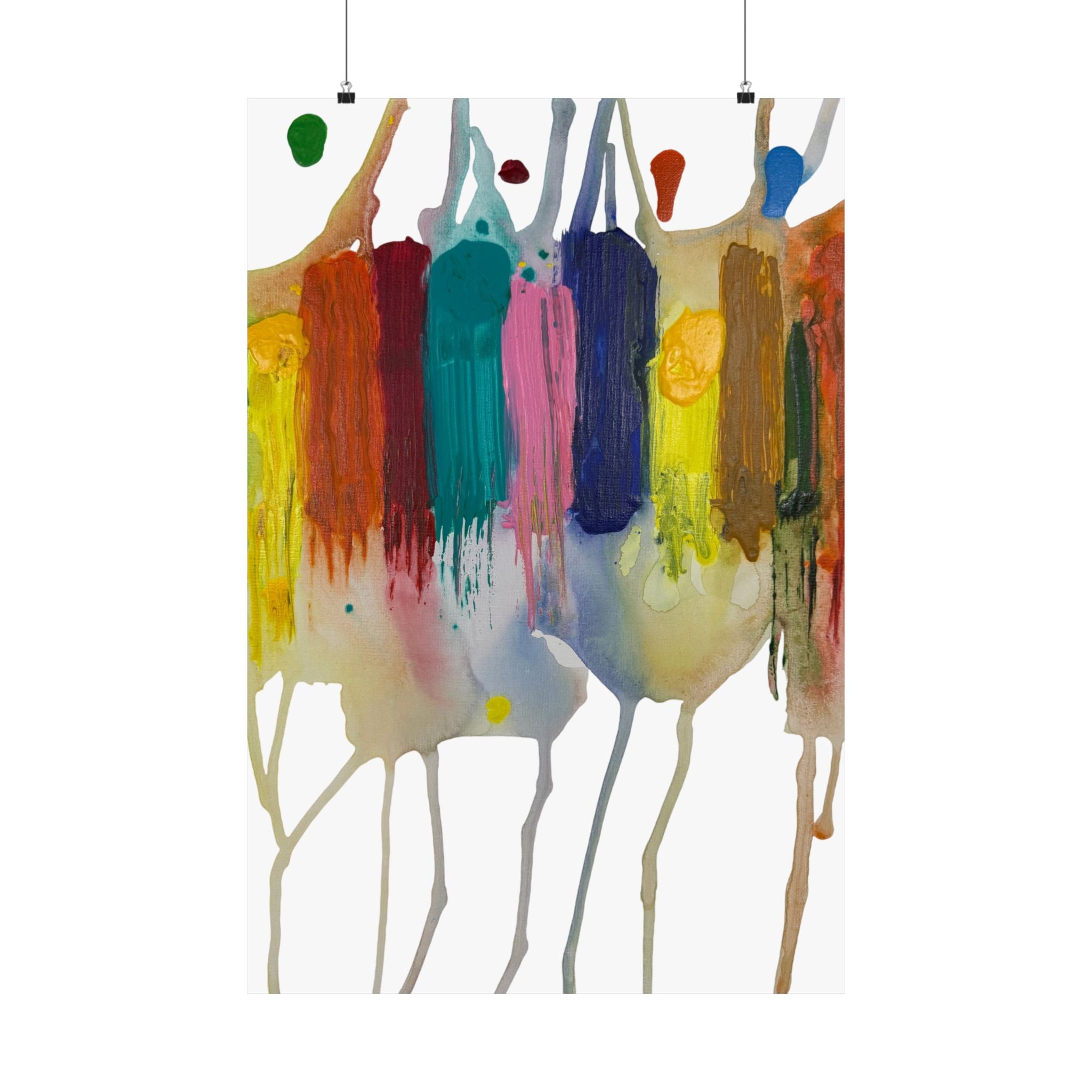 Crazy Brush Stroke Satin Poster