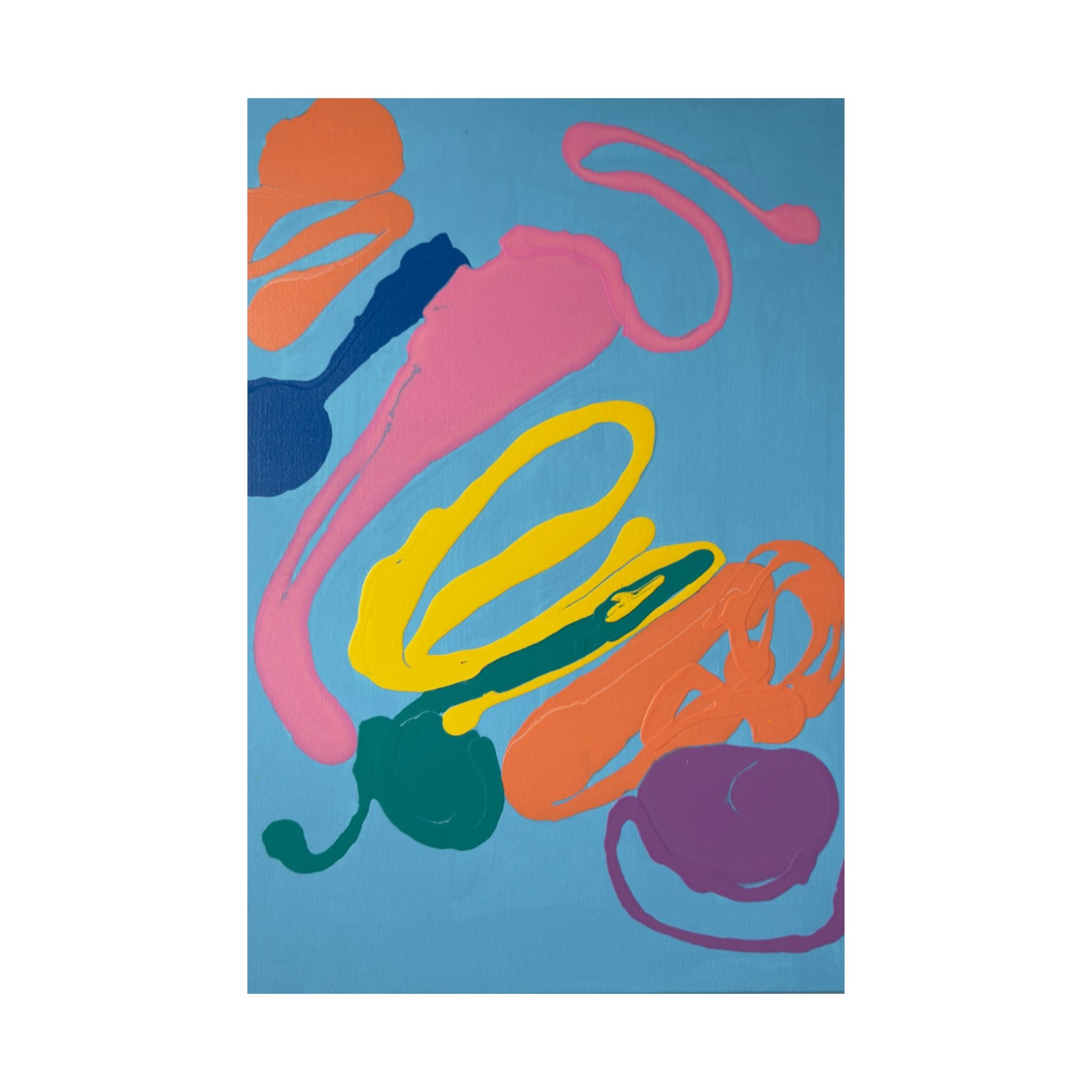 Playful Currents Satin Poster
