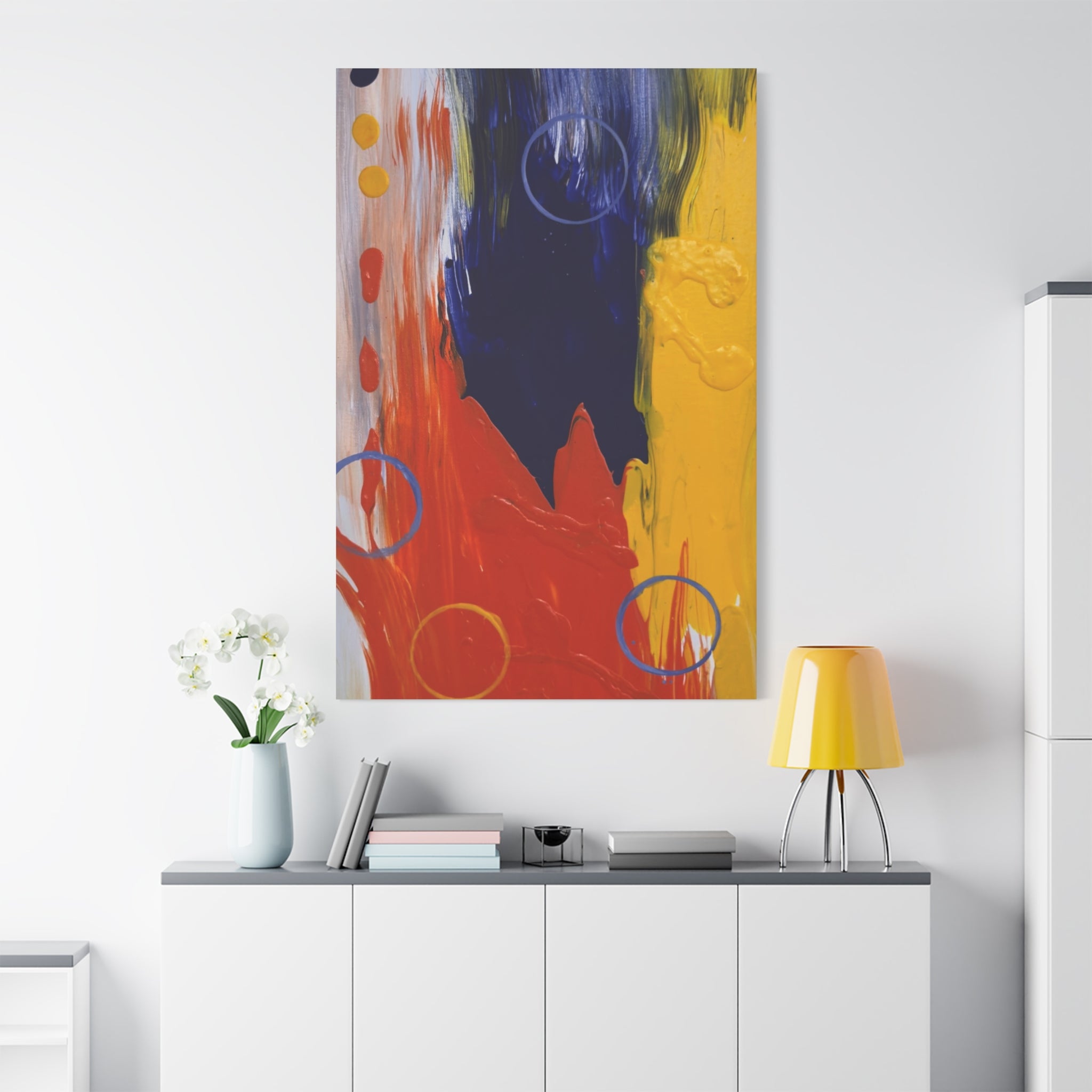 Primary Pulse Matte Canvas Print