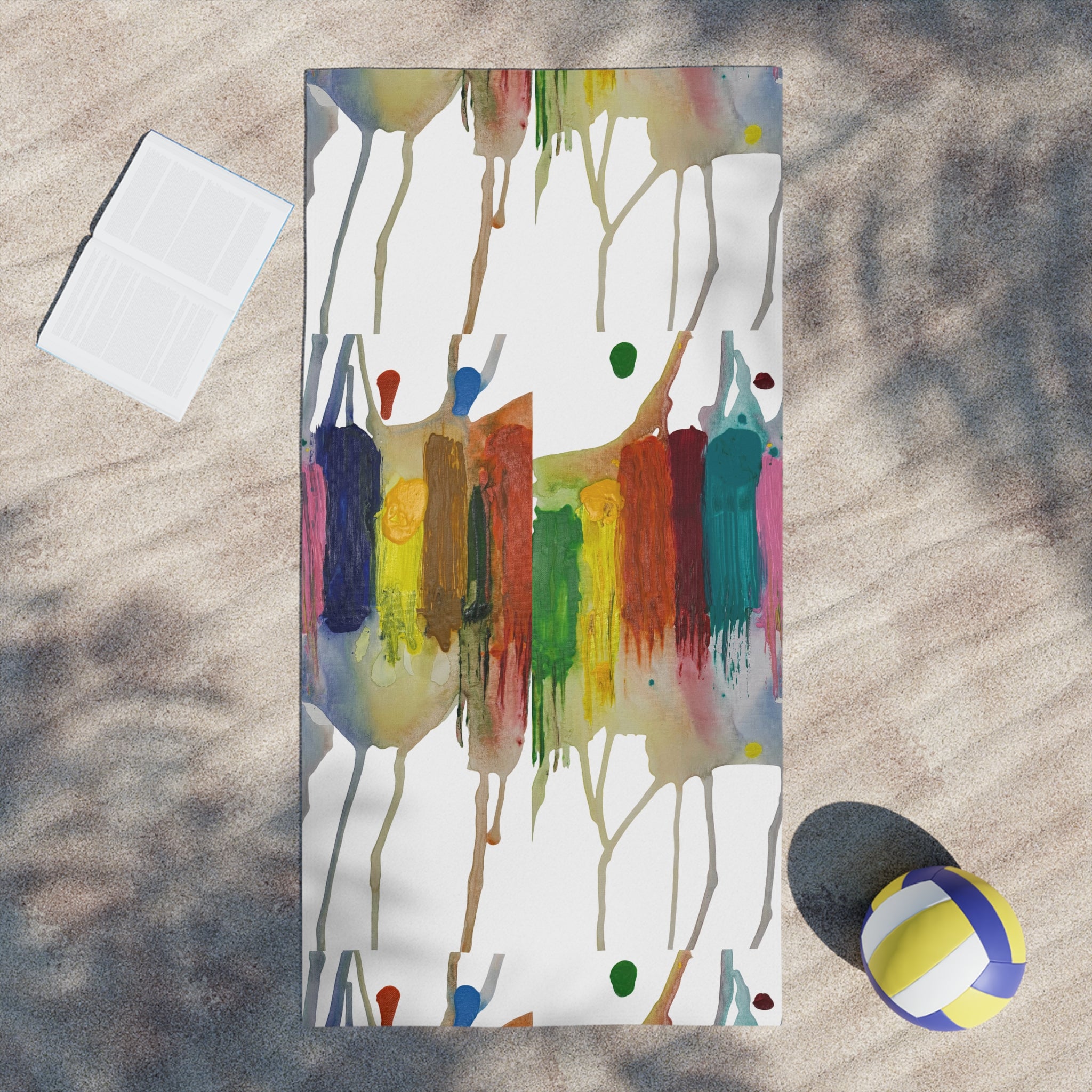 Crazy Brush Stroke Beach Towel