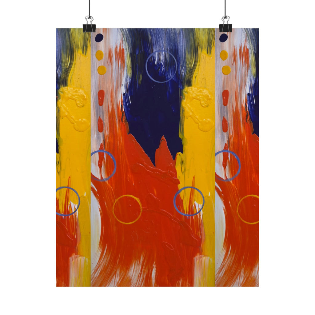 Primary Pulse Satin Poster