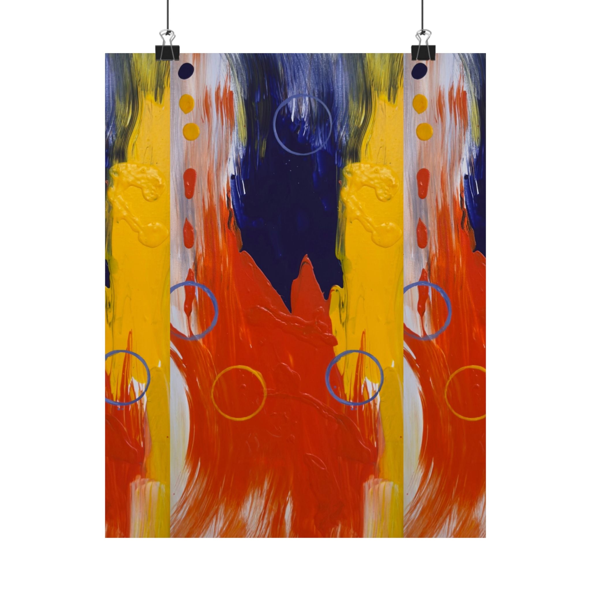 Primary Pulse Satin Poster