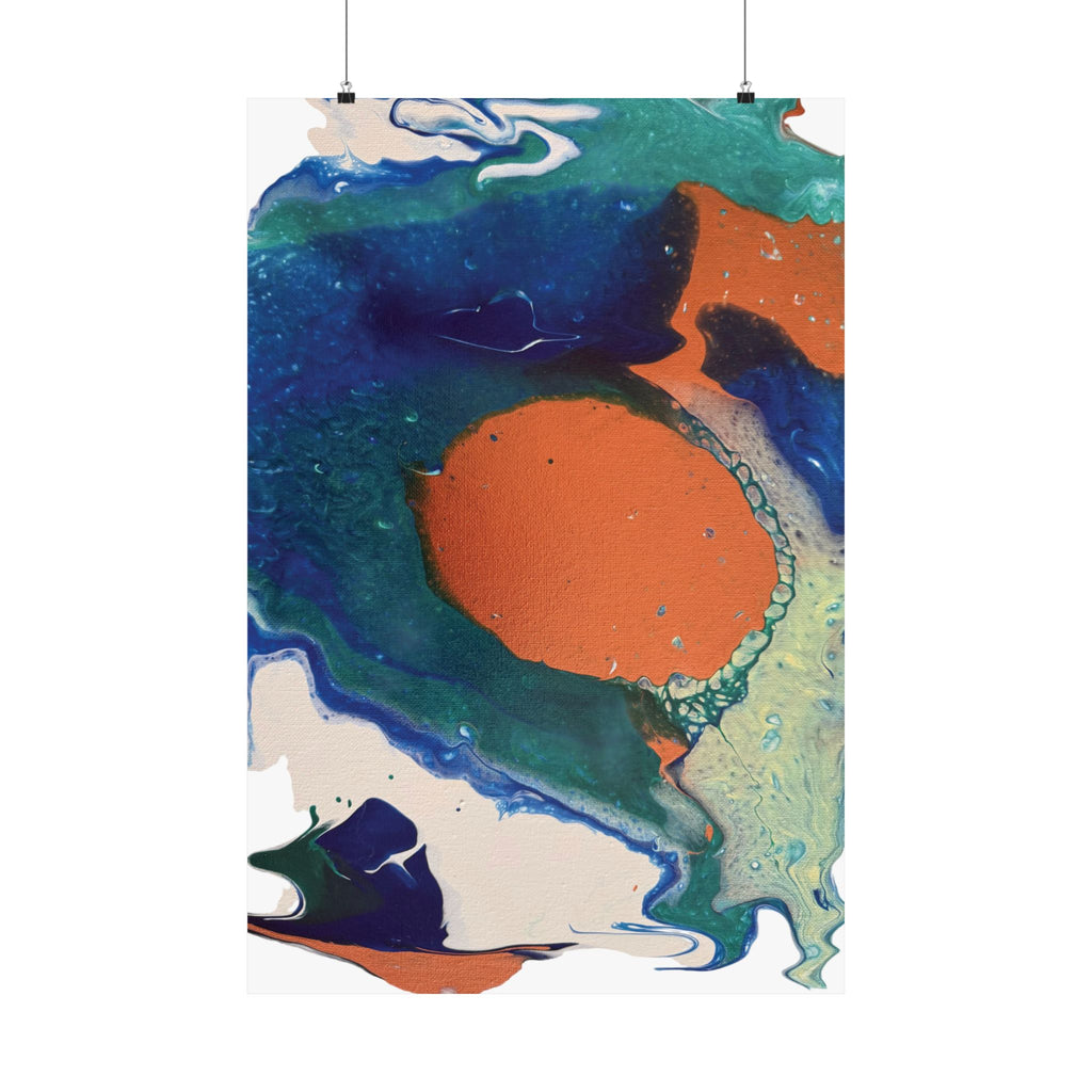 Coral Current Satin Poster