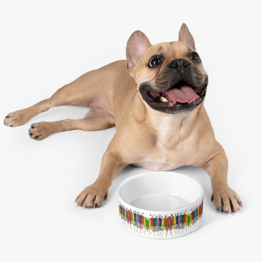 Crazy Brush Stroke Pet Bowl
