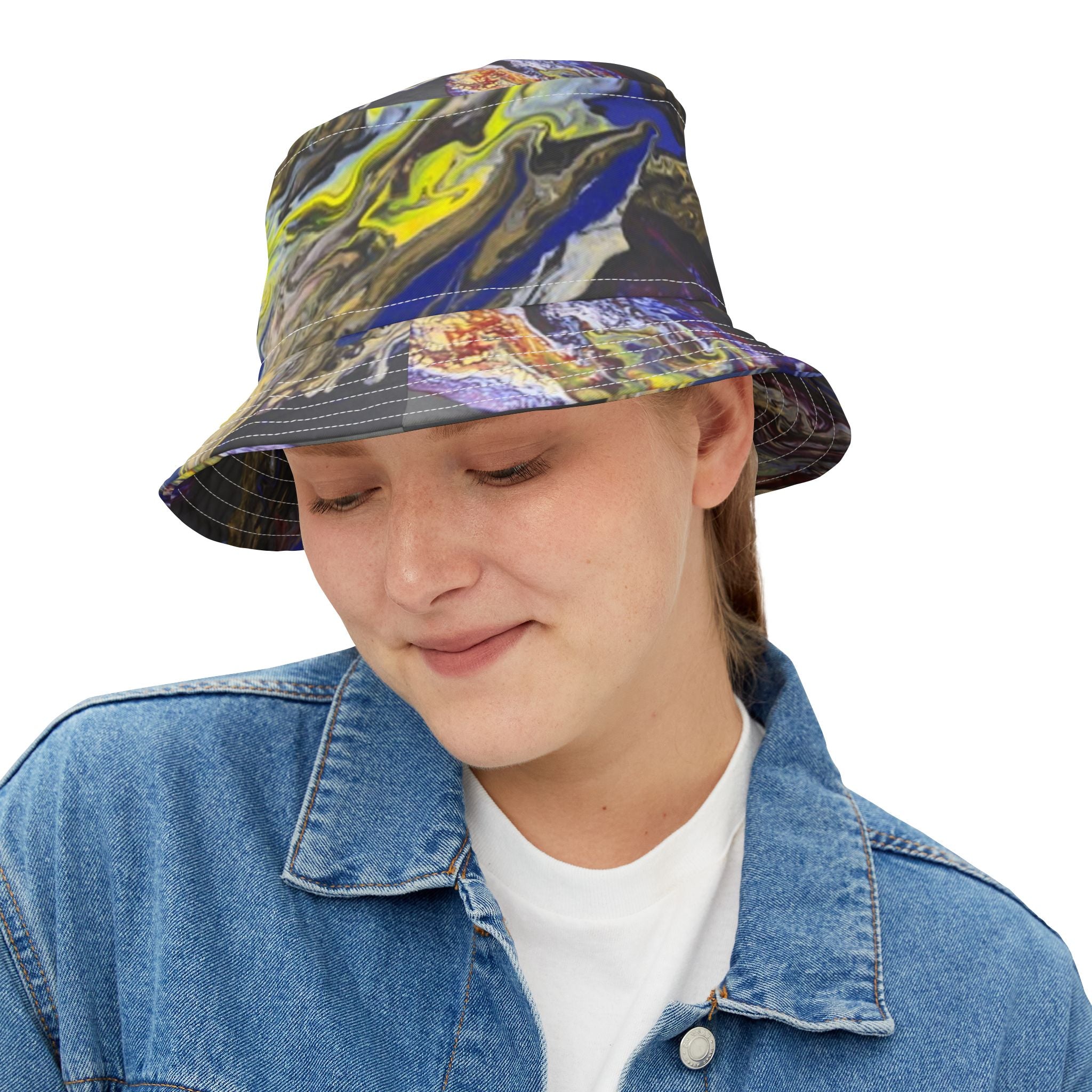 Stormy Ocean Bucket Hat Outdoor Sun Hat
