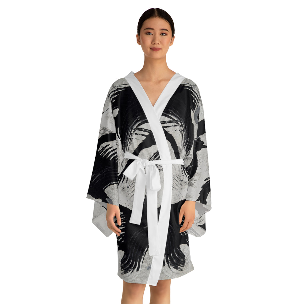 Echoes in Ink Kimono Robe