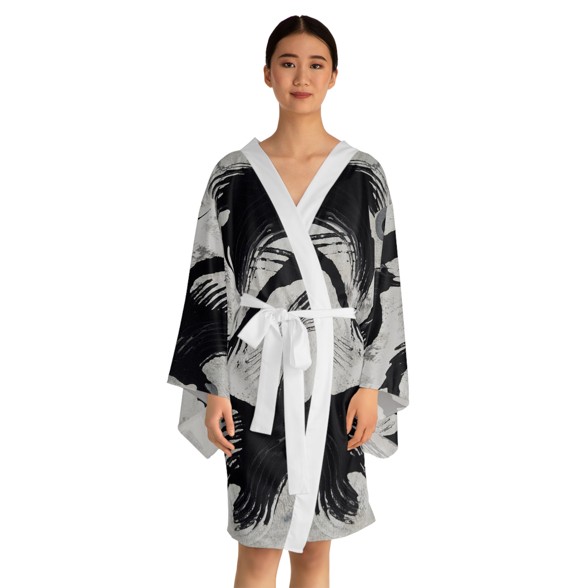 Echoes in Ink Kimono Robe