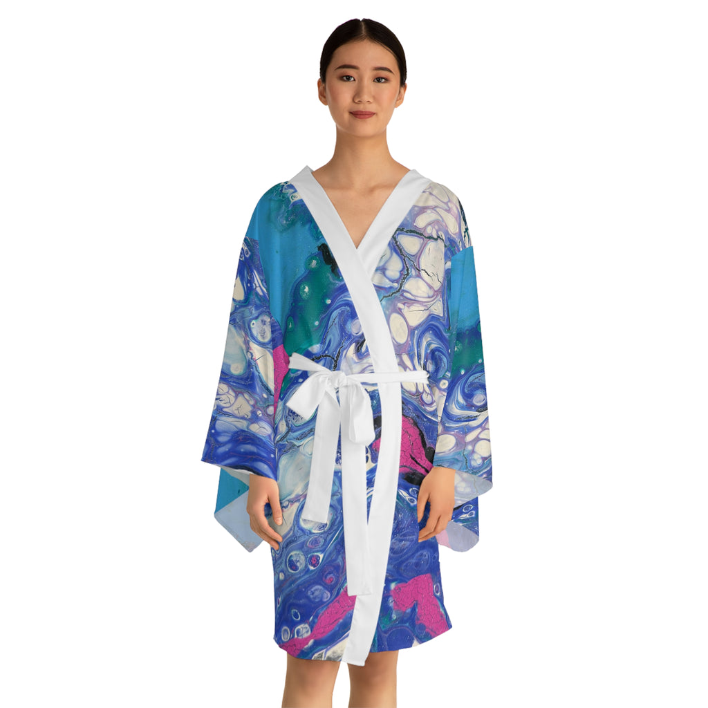 Electric Ocean Kimono Robe
