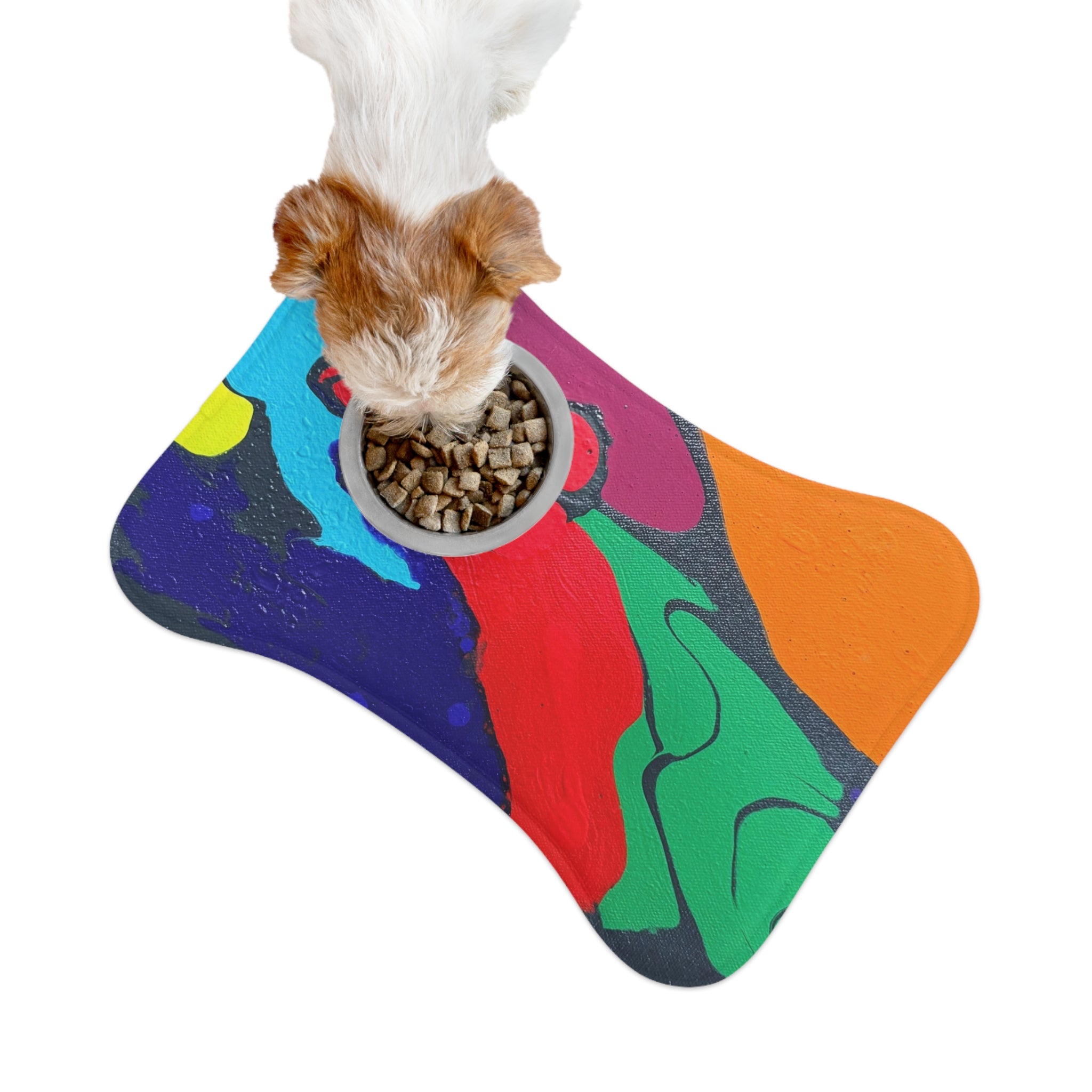 Vivid Awakening Pet Feeding Non Slip Placemat for Dogs & Cats