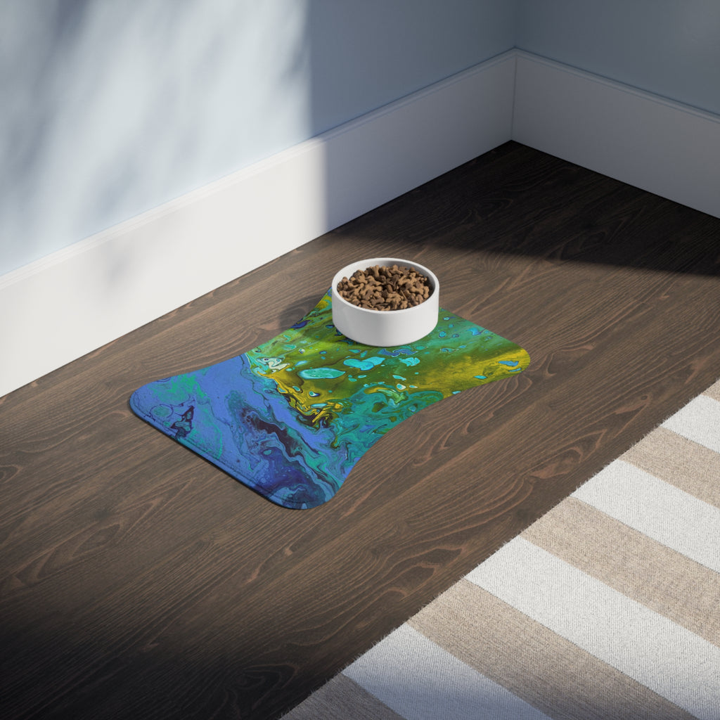 Golden Tides Non Slip Placemat for Dogs & Cats