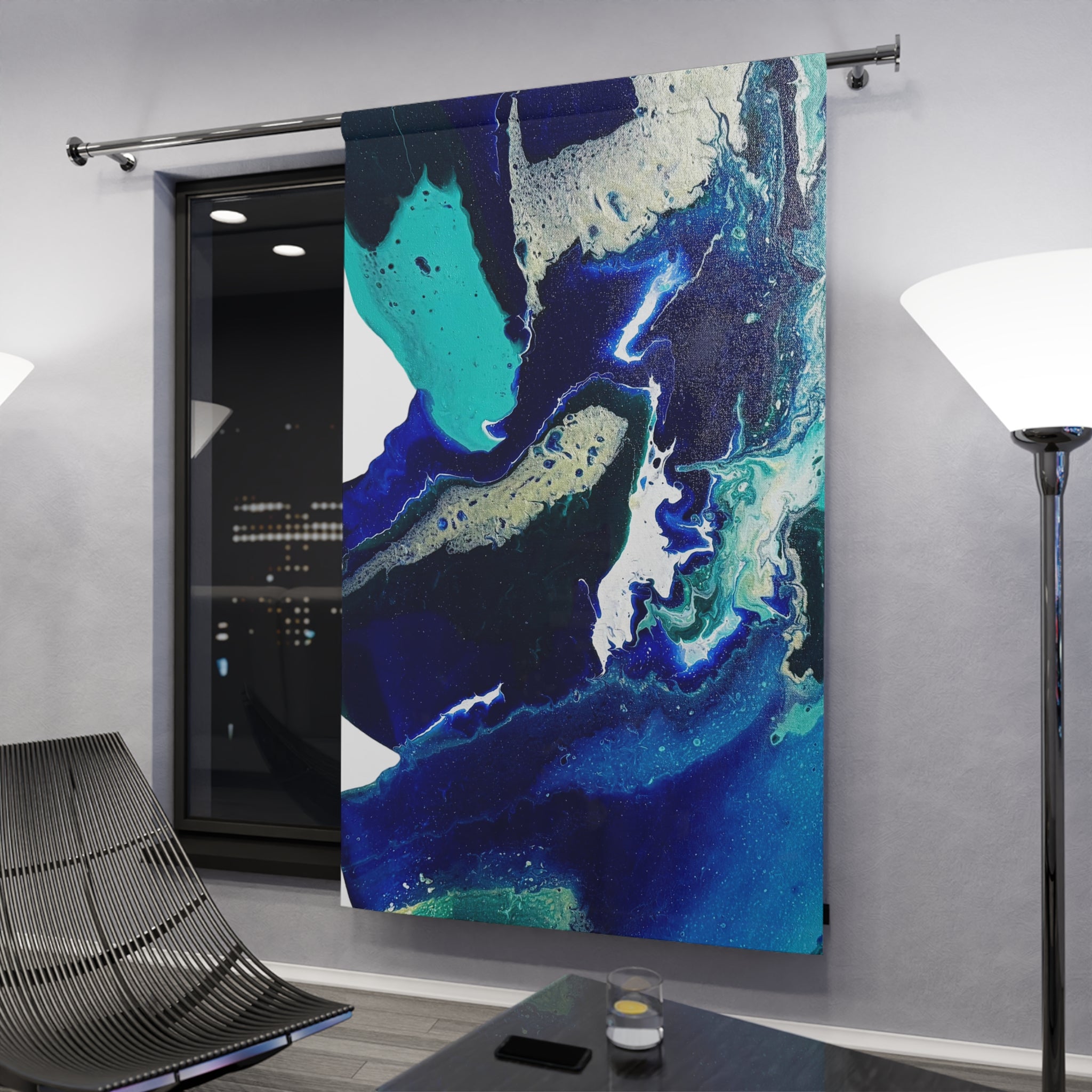 Ocean Vibes Art Curtain Panel