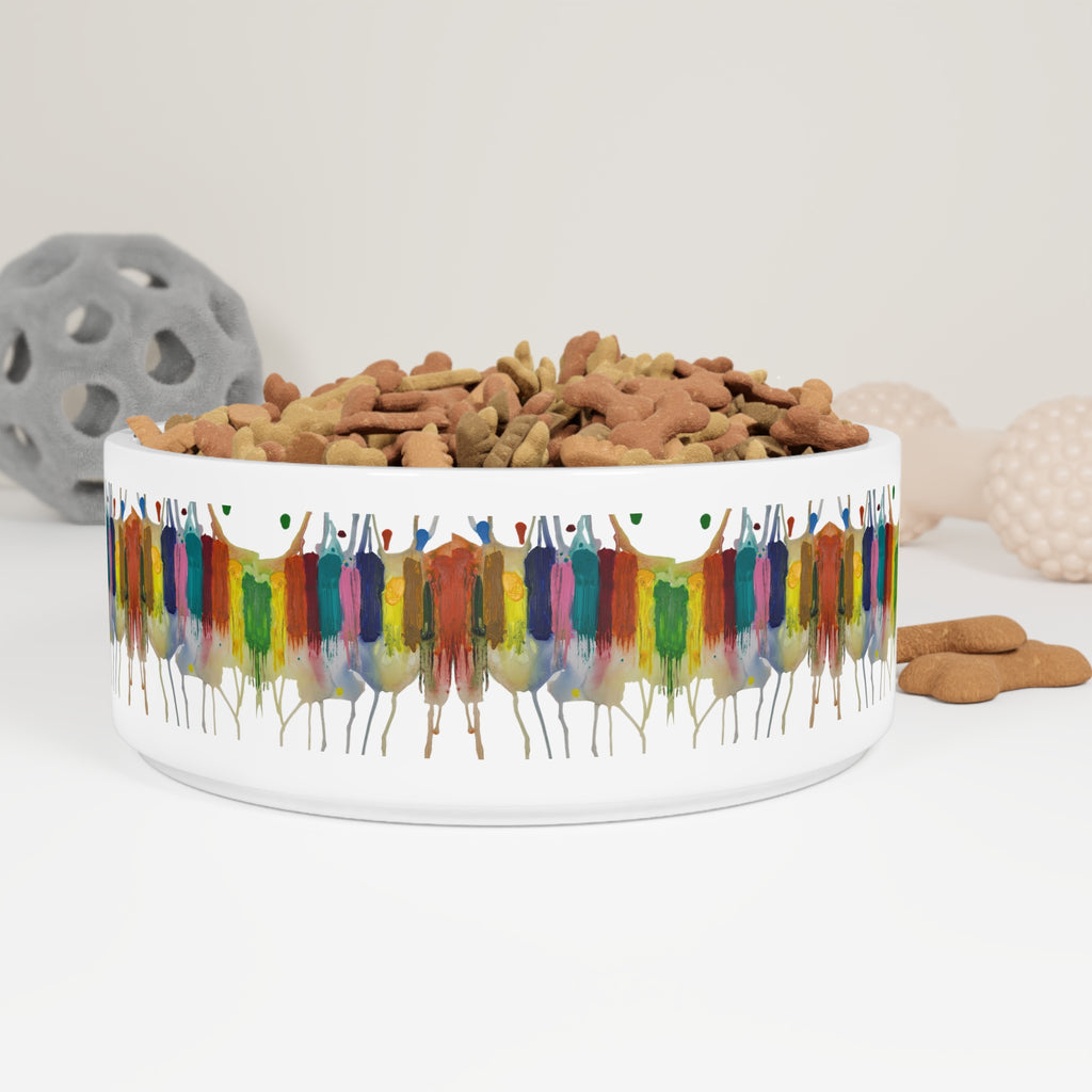 Crazy Brush Stroke Pet Bowl