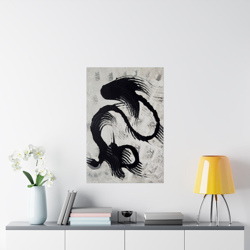 Echoes in Ink Satin Poster