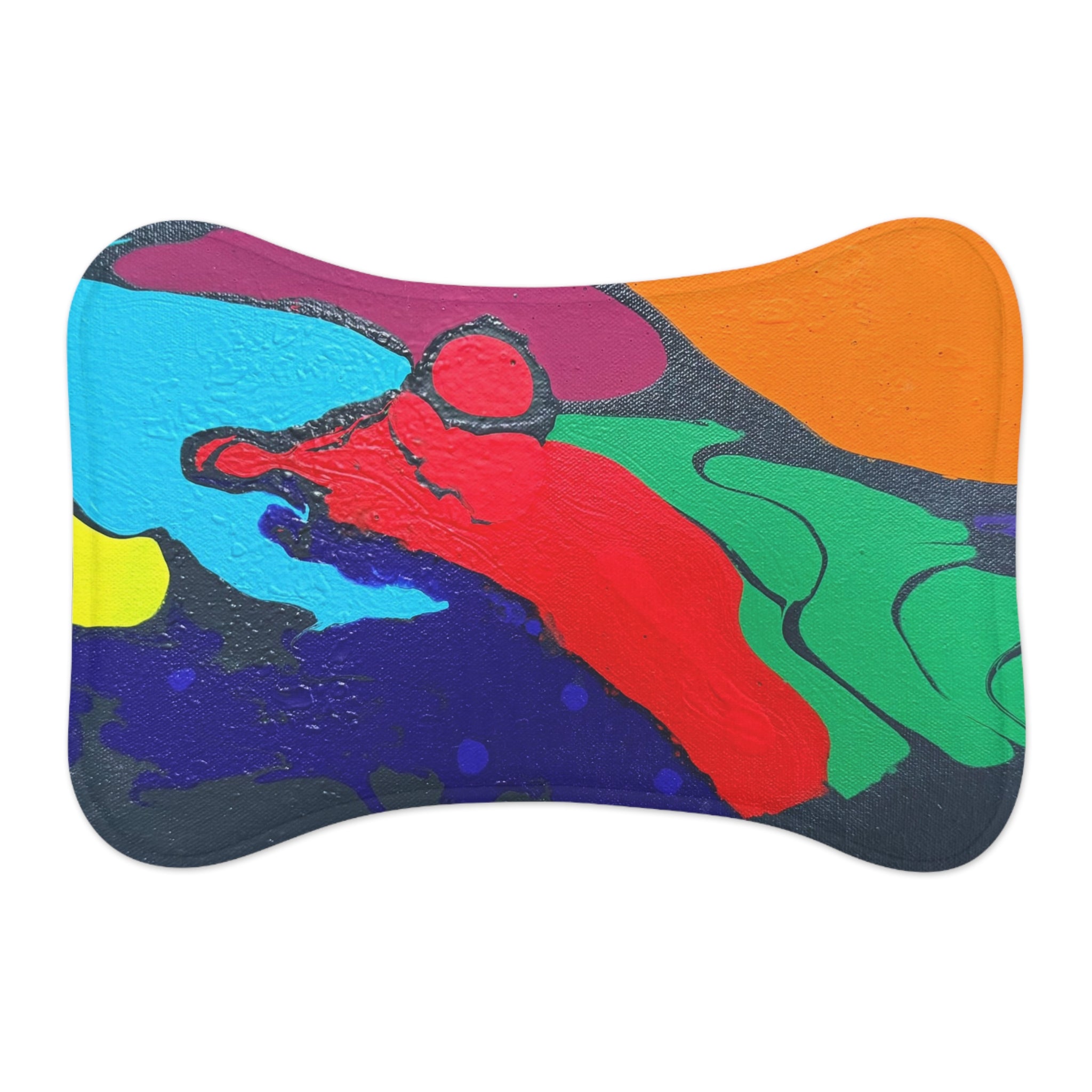 Vivid Awakening Pet Feeding Non Slip Placemat for Dogs & Cats