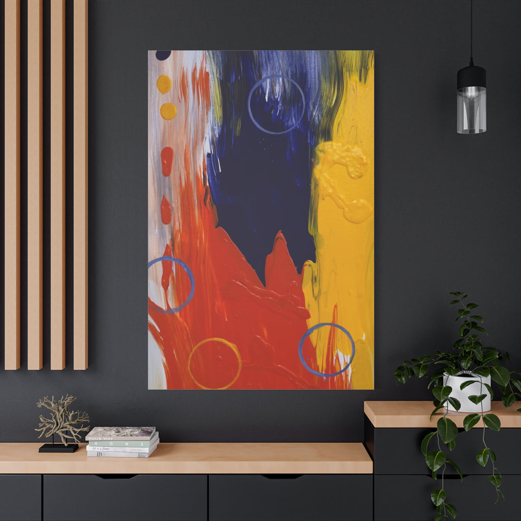 Primary Pulse Matte Canvas Print