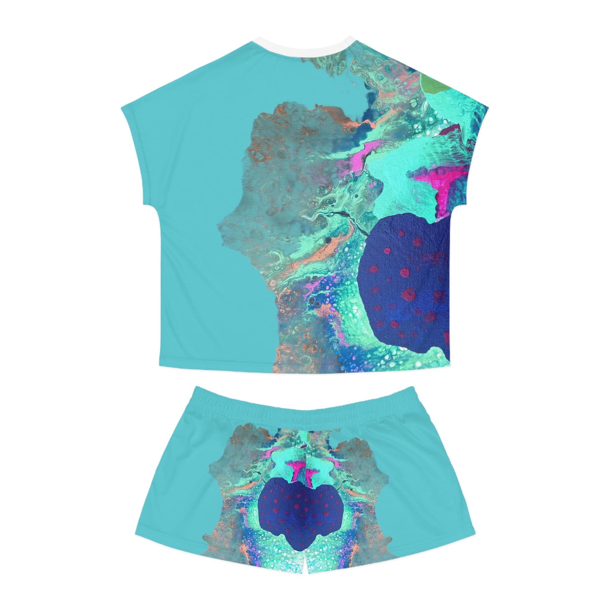 Serenity Ocean Pajama Set -Short Sleepwear Lounge Set