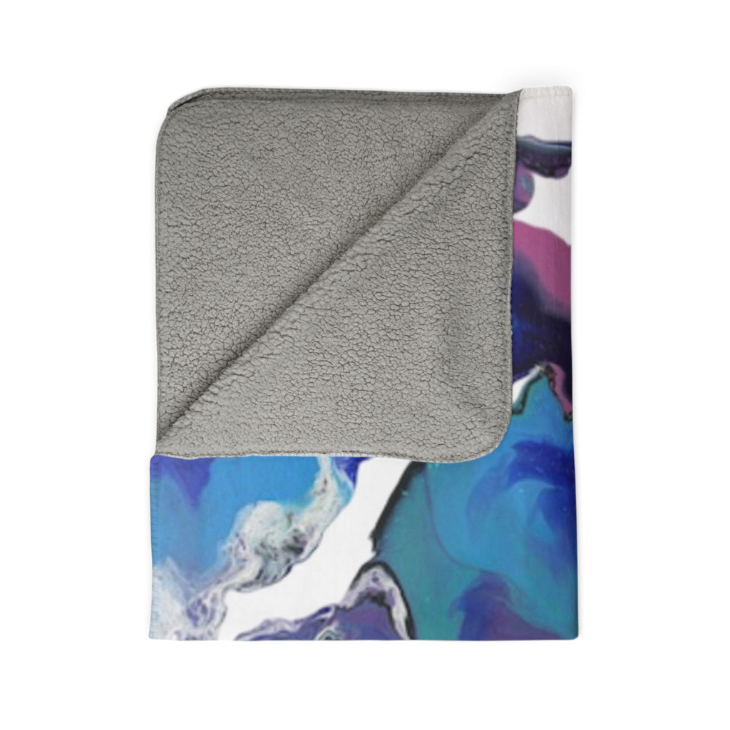 Midnight Ocean Multicolor Swirl Fleece Throw