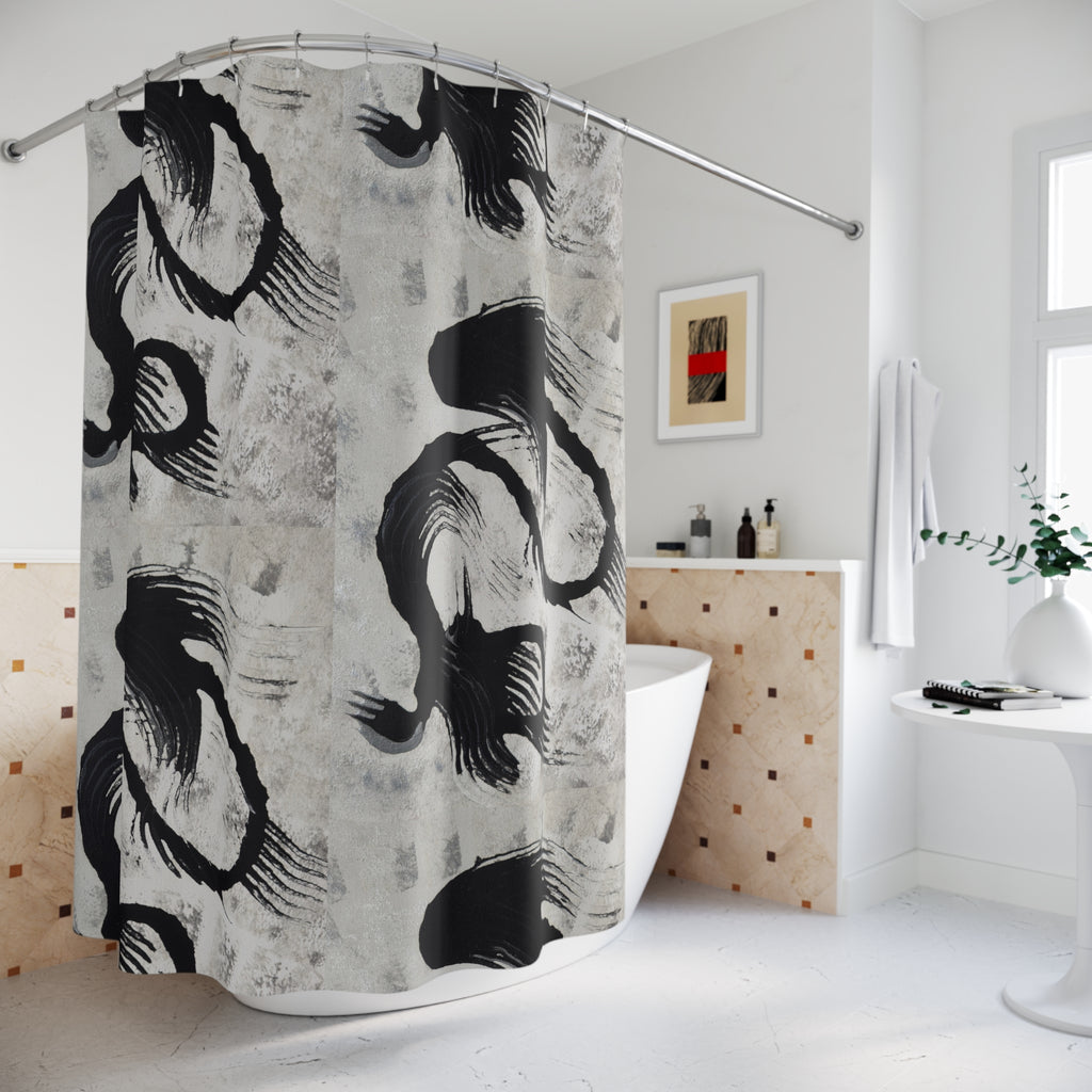 Echoes in Ink Shower Curtain