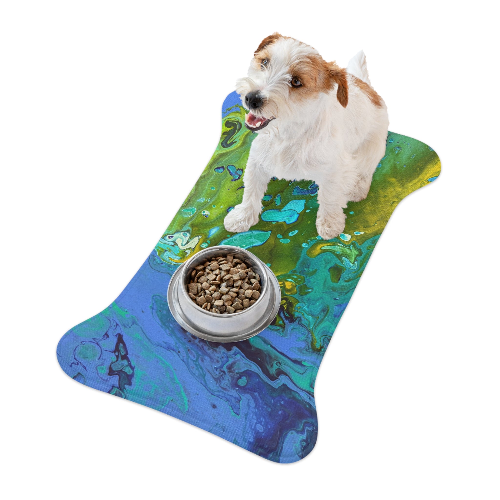 Golden Tides Non Slip Placemat for Dogs & Cats