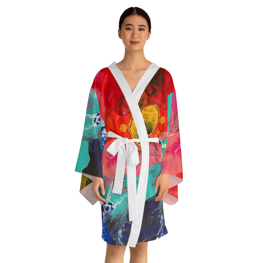 Radiant Ocean Kimono Robe