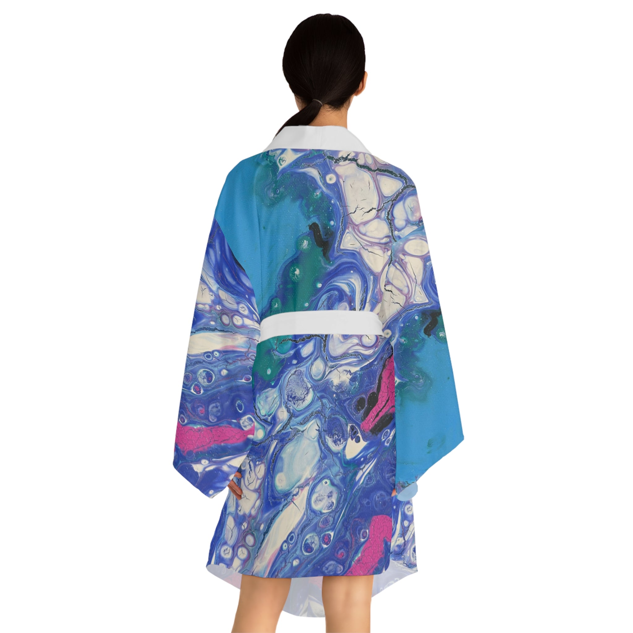 Electric Ocean Kimono Robe