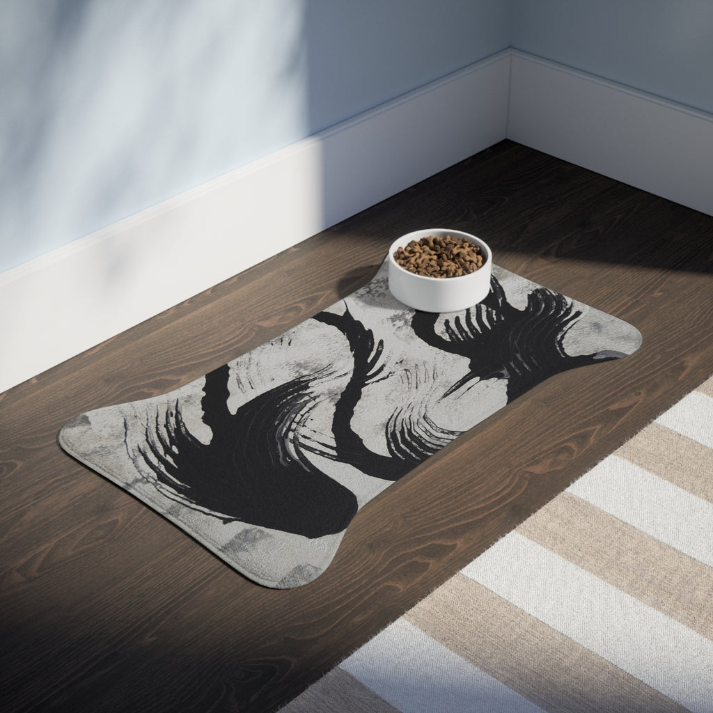 Echoes in Ink Non Slip Placemat for Dogs & Cats