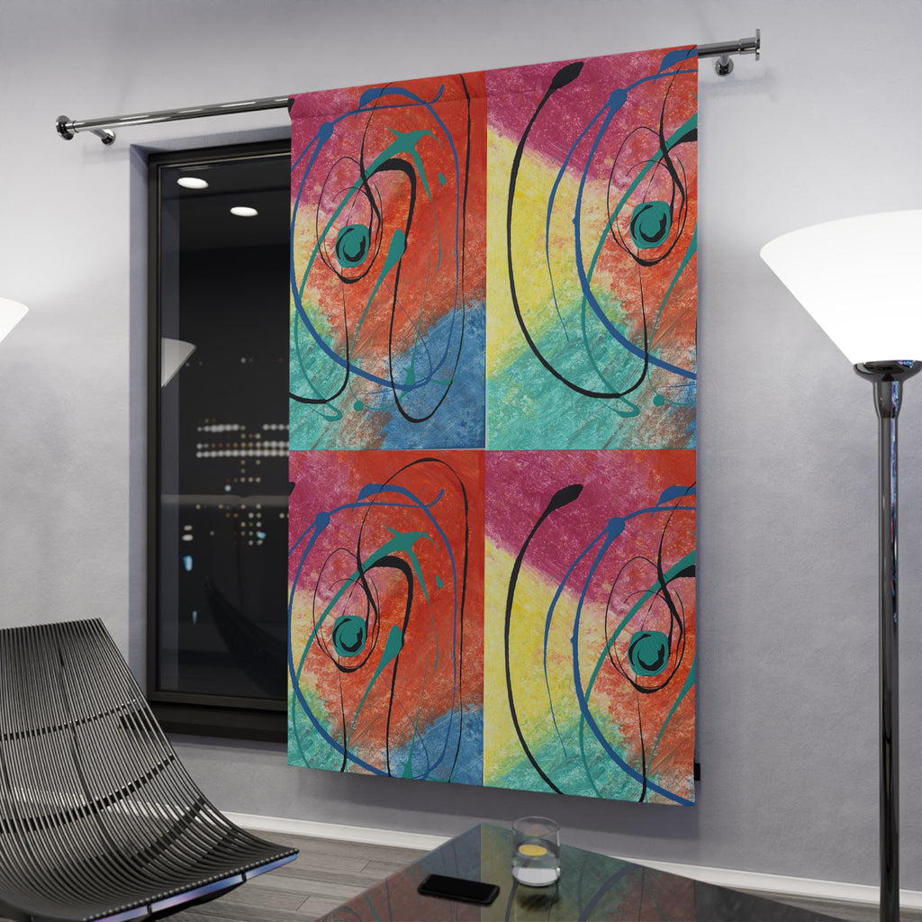 Orbit of Color Art Curtain Panel