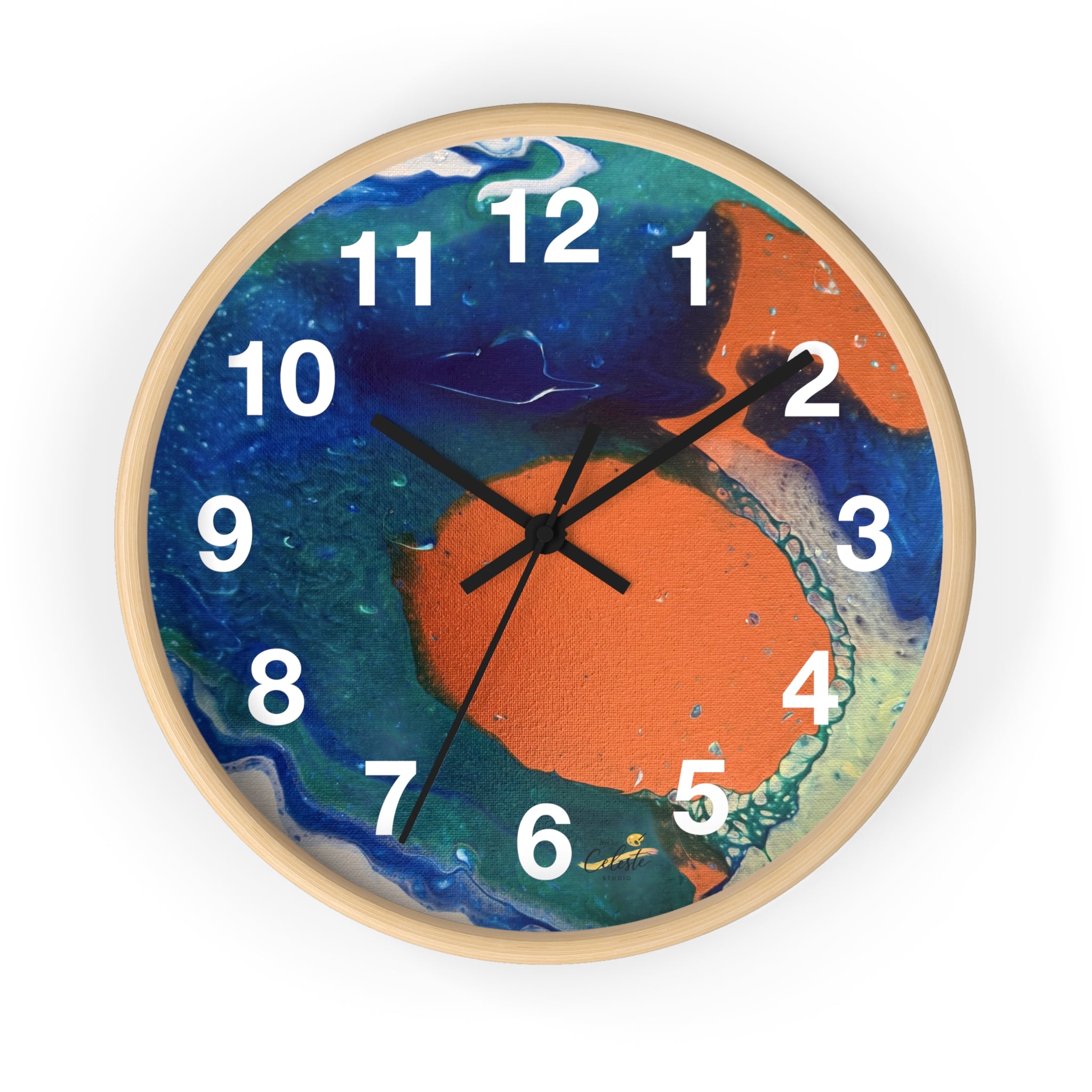 Coral Current Wall Clock Home Décor