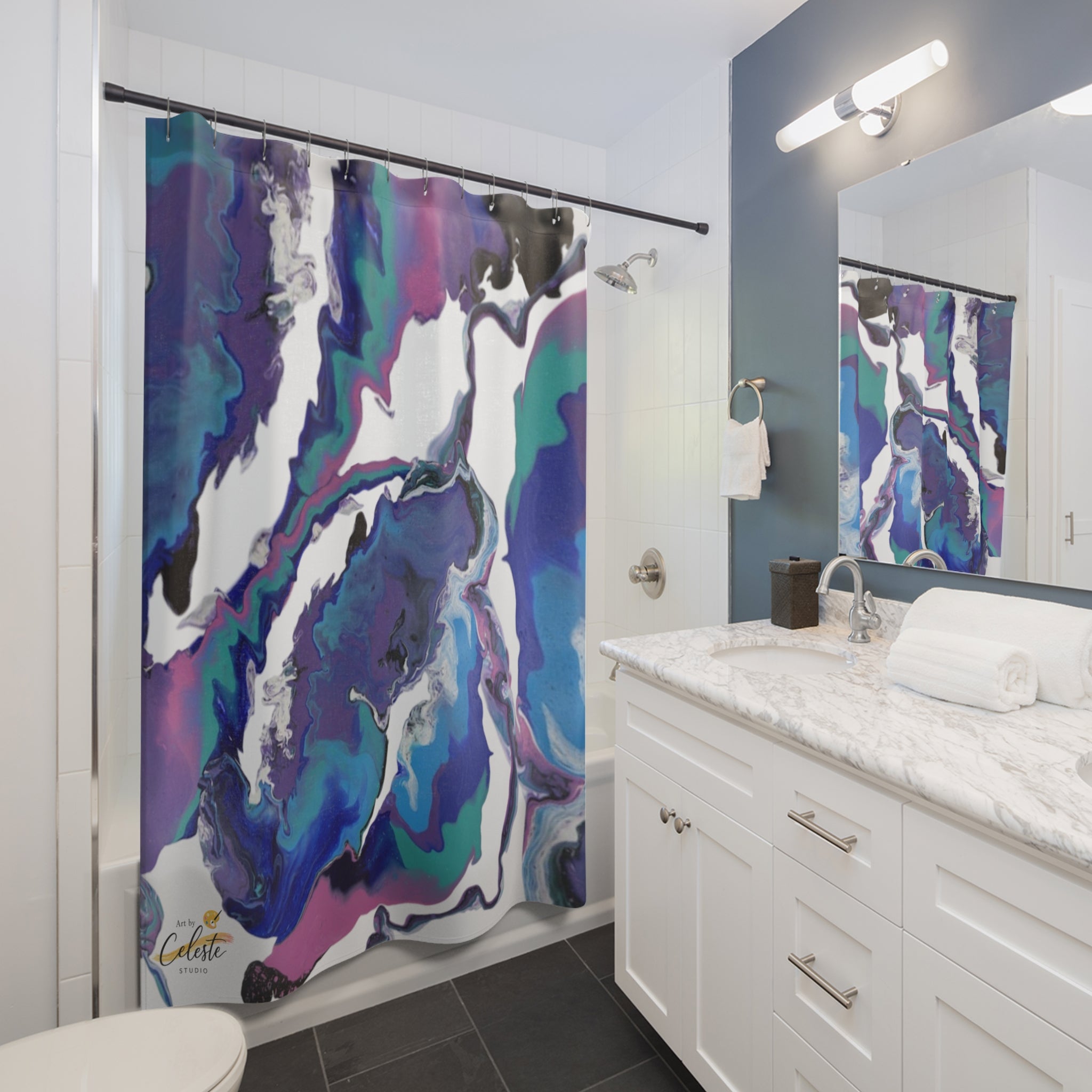 Midnight Ocean Shower Curtain