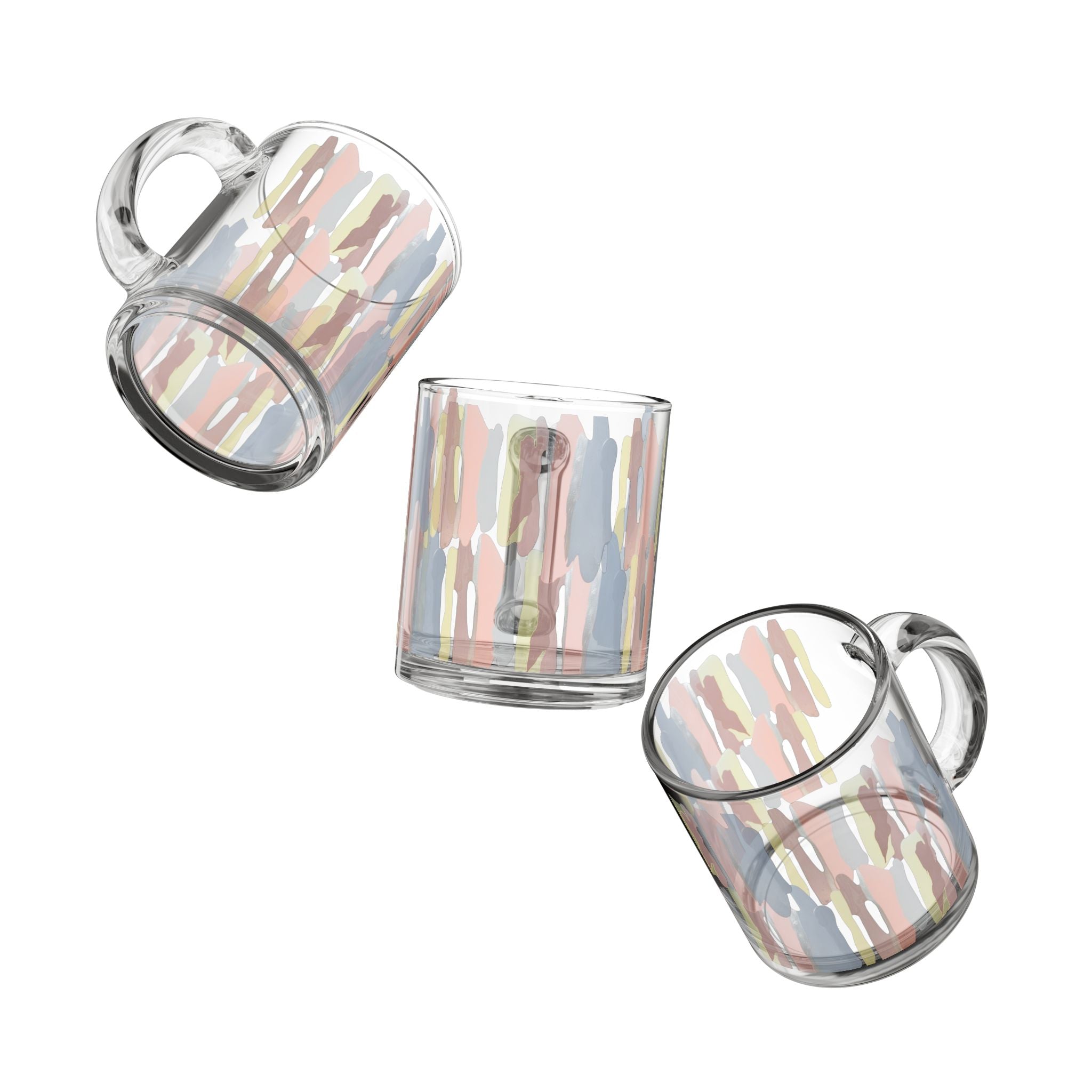 Cinnamon Sticks Glass Mug — 10oz Colorful Art Coffee Cup