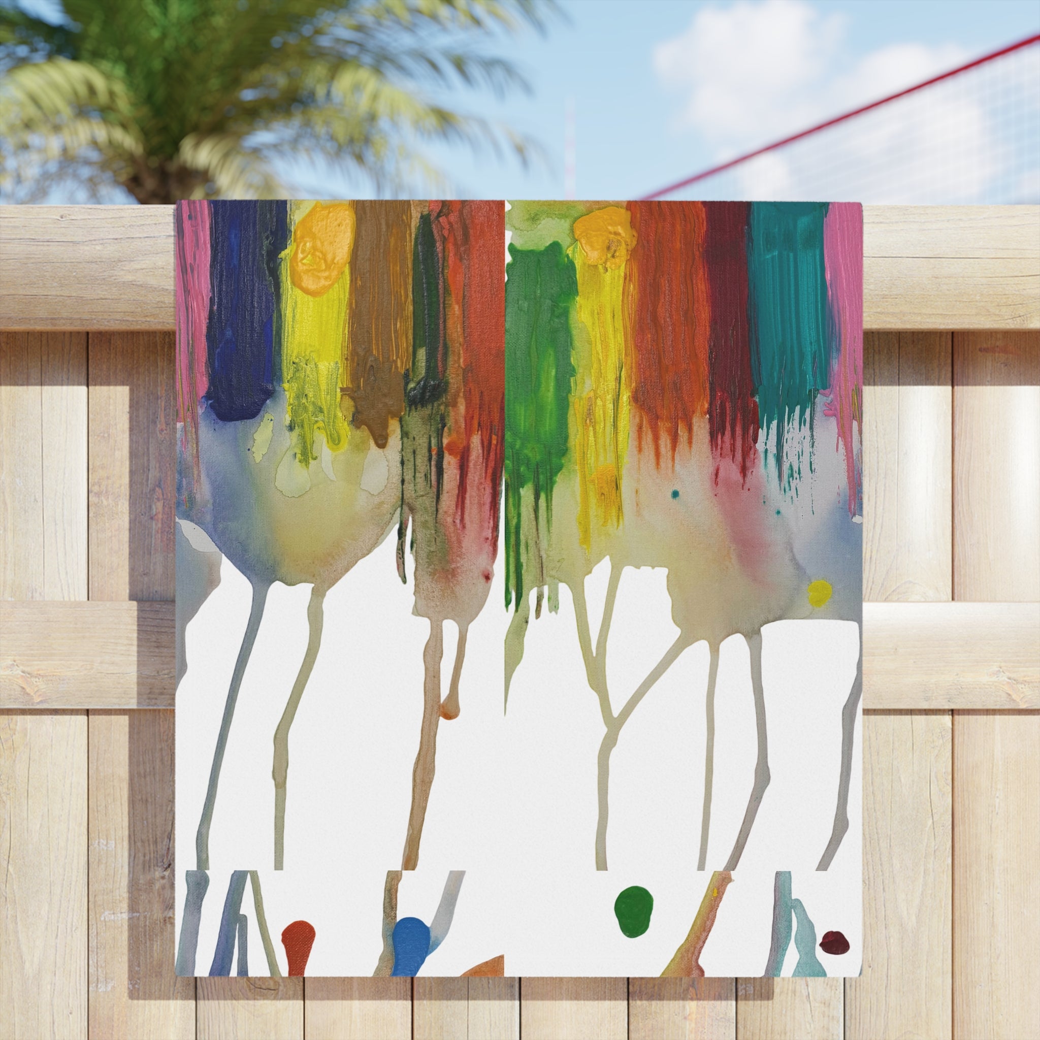 Crazy Brush Stroke Beach Towel