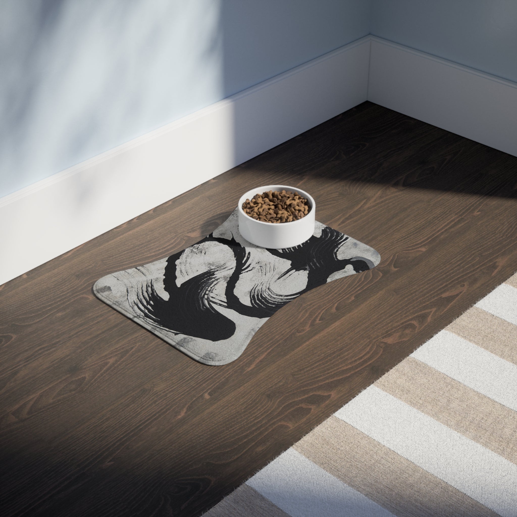 Echoes in Ink Non Slip Placemat for Dogs & Cats