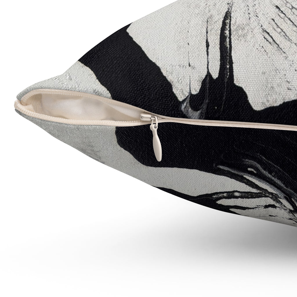 Echoes in Ink Modern Minimalist Decorative Throw Pillow