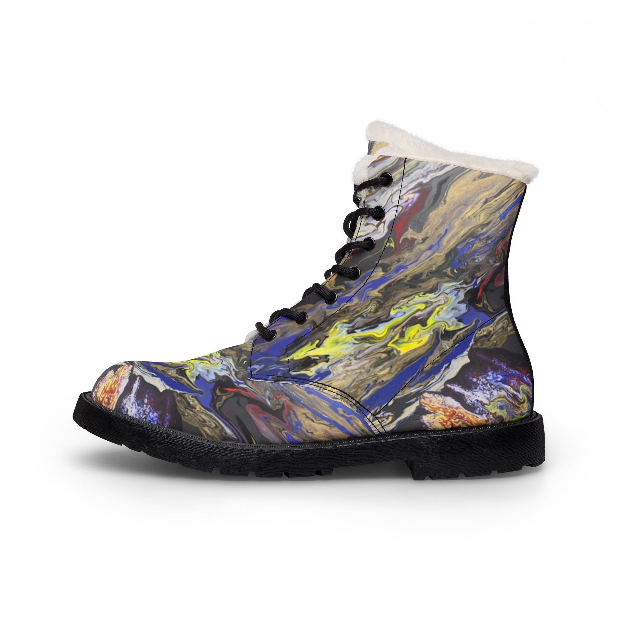 Stormy Ocean Leather Boots  Women's Winter Boots