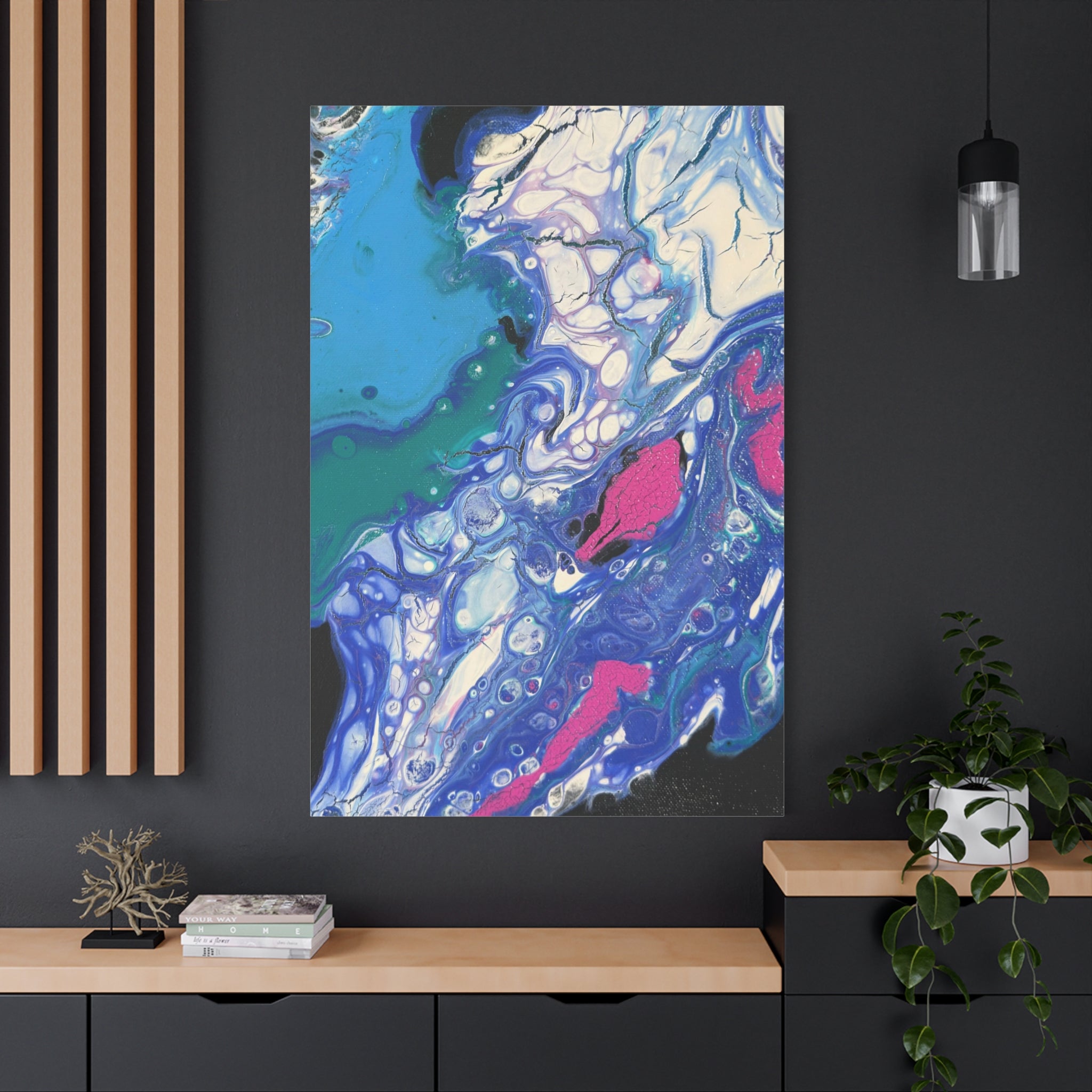 Electric Ocean Matte Canvas Print