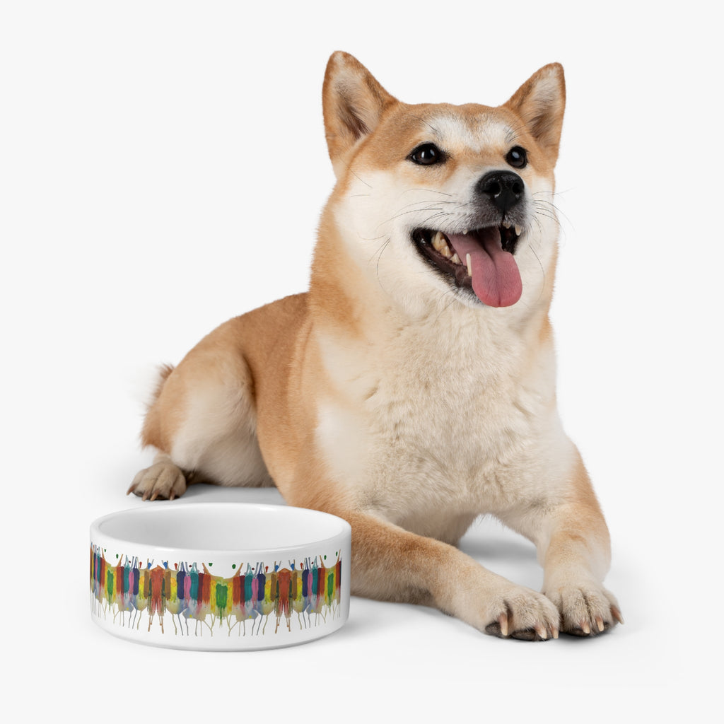 Crazy Brush Stroke Pet Bowl