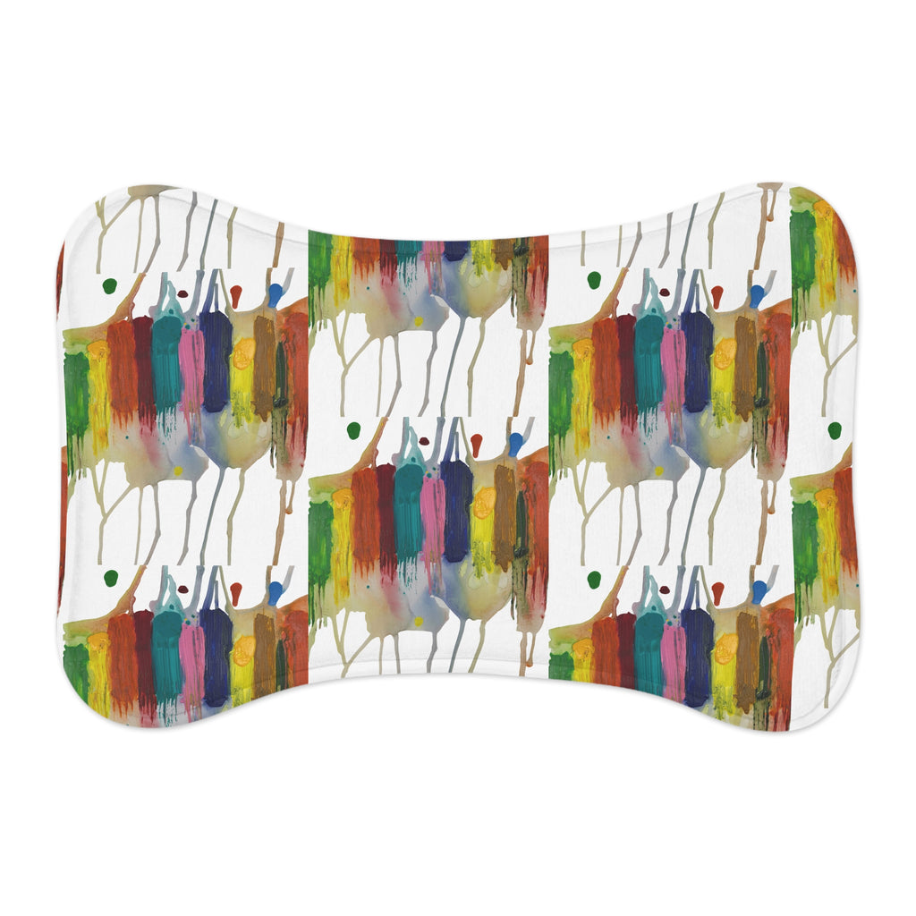 Crazy Brush Stroke Non Slip Placemat for Dogs & Cats